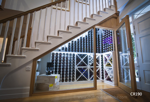 Cooling Unit Cooler Custom Door Storage All Glass Wine Cellar Cr189 Glass Wine Cellar - Product Image 3