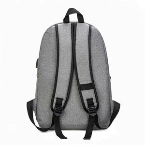 Free Sample gray casual canvas waterproof <b>backpack</b> women <b>school</b> bag for girls usb - Product Image 4