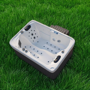 2 personas acrílico blanco al aire libre jacuzzi Spa delantal instalado incluido grifo piscina masaje Whirlpool natación Jacuzzii Lazy Spa bañera - Product Image 1
