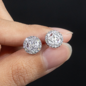 <span class=keywords><strong>Boucles</strong></span> <span class=keywords><strong>d</strong></span>'oreilles hip-hop en <span class=keywords><strong>argent</strong></span> sterling 925 serties de zircons cubiques 5A, plaquées <span class=keywords><strong>or</strong></span> 14 carats, hypoallergéniques, résistantes au ternissement - Product Image 1