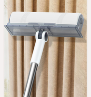 Ensemble balai, pelle et rouleau à papier collant multifonctionnel 3 en 1 pour le nettoyage ménager, ensemble balai et pelle pour le nettoyage des sols