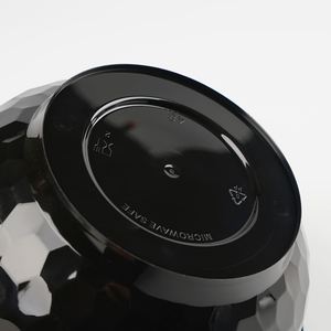 Tazón Redondo Desechable de PP Negro de 36oz para Microondas, para Sopas Calientes, Alimentos, Ensaladas Frías, Frutas, con Tapas, Venta al Por Mayor - Product Image 4