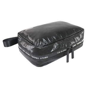 Bolsa de Aseo Cuadrada de Tres Capas, Portátil, Negra, Inspirada en Tyvek, de PVC, Impermeable, con Cierre, Ecológica, para Viajes y Joyería, Marca Senrong - Product Image 4