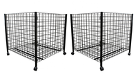 Panier en fil métallique pour magasin de détail, bac de rangement au sol