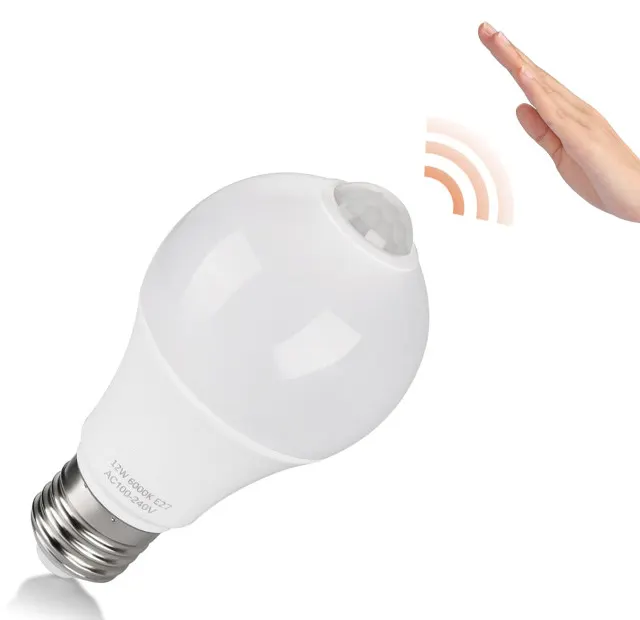 Sensor de bombilla led Luz de seguridad con sensor de movimiento para pasarela porche garaje