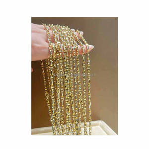 18Kゴールド アンカーロープチェーンネックレス - 3層デザイン、日常使いに最適な防水ジュエリー - Product Image 3