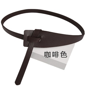 Pantalones <span class=keywords><strong>vaqueros</strong></span> mono abrigo moda Tie a Knot cinturón <span class=keywords><strong>de</strong></span> cuero genuino - Product Image 3