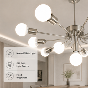Grand Lustre Moderne en Fer Forgé à 17 Lumières, Design Radial, Ampoule E27, pour Salon, Salle à Manger, Fixation Plafond Intérieur - Product Image 3
