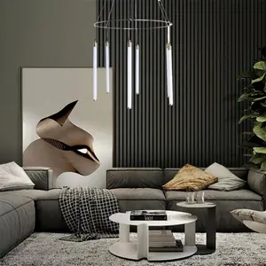 Nordic Modern Indoor Design Surface Mounted European Iron Metal Hanging Lamp Acrylic Led Pendant Light