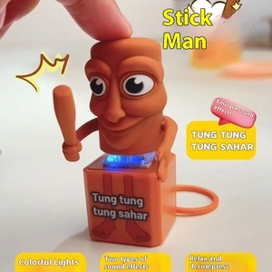 Shanhaijingクリエイティブ木製おもちゃクロスボーダー全棒人間減圧ペンダント音声音ボタン新しいアイアンマン - Product Image 2