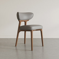 Chaise de salle à manger en bois de frêne de style nordique moderne, revêtement en cuir synthétique, couleur personnalisable, mobilier de maison