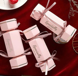 고급 캔디 모양 웨딩 캔디 쿠키 초콜릿 상자 핫 세일 파티 축제를위한 리본과 사탕 선물 종이 상자 - Product Image 3