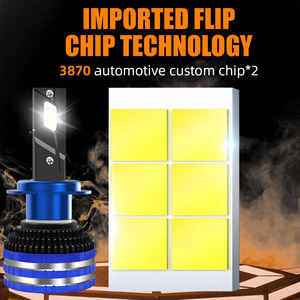 अनुकूलित v88 150w h16 नेतृत्व हेडलाइट उच्च विमानन एल्यूमीनियम मिश्र धातु 6063 15000lm नेतृत्व वाले हेडलाइट H4 150w 6000k ix6 गोल्फ x3 के लिए - Product Image 2