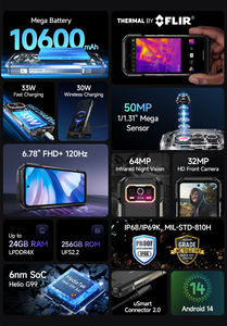 4G Rugged Smartphone Night Vision <strong>FLIR</strong> <strong>Thermal</strong> Image <strong>Camera</strong> 10600mah Android 14 Mobile 12+256GB G99 6.78'' Ulefone Armor 27T - Product Image 4