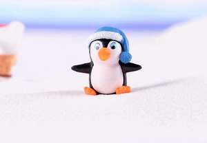 ของสะสมฤดูหนาวจาก Zoocraft งานประติมากรรมเรซิ่นเพนกวินที่วาดด้วยมือ รูปปั้นสัตว์จิ๋ว - Product Image 3