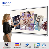 Pizarra Interactiva Táctil de 98 Pulgadas y 20 Puntos, Pantalla LCD 4K UHD con Procesador Intel Core I3/i5/i7 para Salas de Reuniones y Escuelas