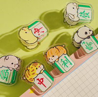 Clips personnalisés en acrylique en gros, personnages d'anime et de dessins animés, fournitures de papeterie, cadeaux, fournisseur pour les écoles, les bureaux et les magasins.