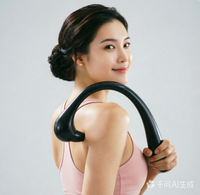 Bâton de massage vibrant sans fil personnalisé OEM, sans bouton, sensible à la pression, avec crochet, pour le dos et le corps, outil de soin personnel, vente en gros