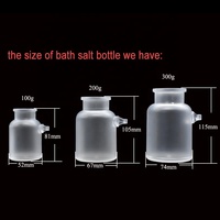 Fabriqué en Chine 100ml 200ml 300ml Bouteille de sel de bain ABS avec cuillère en liège Bouteille de baume à récurer en