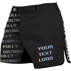 Diyume unisex กางเกงขาสั้นต่อสู้กลางต้นขากราฟิกที่กำหนดเองความทนทานสูงต่อสู้และมวยไทยศิลปะการต่อสู้แบบยืด - Product Image 4