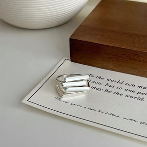 Geometric Silver <b>Ring</b> S925 Pure Silver Minimalist <b>Open</b> Design For Women Everyday Wear - Product Image 3