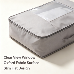 Gray Non-Woven Fabric <b>Storage</b> Box Large Capacity Organizer Bag for <b>Clothes</b> Quilts Bedding Home Use - Product Image 4