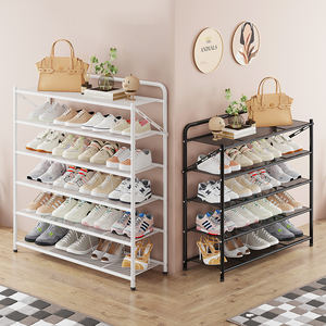 卸売5層金属グリッド折りたたみ式靴ラックスタンド耐圧折りたたみ靴オーガナイザー侵入用クローゼット用 - Product Image 2