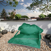 Canapé géant en tissu traditionnel imperméable avec ceinture pour usage intérieur/extérieur, plage, bar, balcon, housse amovible 180x140cm