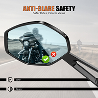 Kaca Spion Motor NICECNC yang Dapat Disesuaikan untuk Harley Road King/Special Street Glide Road Glide Tri Glide Ultra
