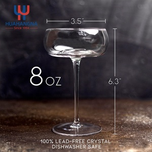 Verres à cocktail à Martini coupés côtelés vintage Art déco créatifs faits à la main 9.5oz pour flûte à <span class=keywords><strong>champagne</strong></span> avec boîte-cadeau pour les fêtes - Product Image 3