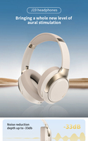 Casque de jeu sans fil ANC supra-auriculaire, son stéréo surround, transducteur dynamique, étanche IPX4, faible latence, affichage numérique
