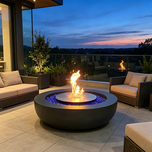 Meilleure Vente : Cheminée Bioéthanol Ronde Moderne Sans Fumée, Fonctionnement Sûr pour Complexes Hôteliers, Patios et Jardins - Product Image 6