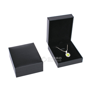 Eco Friendly Imitation Leather Paper Plastic <b>Jewelry</b> Box Multi Sizes Velvet Lining Custom Logo Jewellery Gift Container - Product Image 6