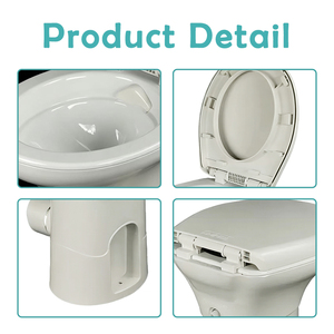 WC à chasse d'<span class=keywords><strong>eau</strong></span> par gravité RV avec pédale, cuvette émaillée 445x370x500mm, blanc, pour remplacement de toilettes de caravane, <span class=keywords><strong>camping</strong></span>-<span class=keywords><strong>car</strong></span>, motorhome, remorque - Product Image 6