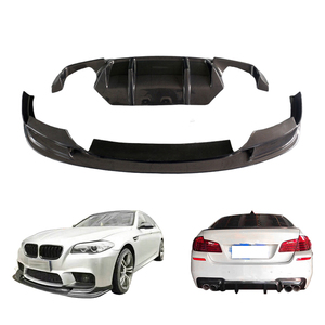 Nouveau kit carrosserie en fibre de carbone pour pare-chocs avant/arrière avec feux antibrouillard, compatible BMW Série 5 F10/F18 (2010-2017), fixation par boulons - Product Image 1