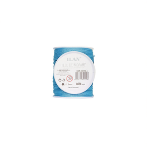 Filo per macramè Ilan 1,5 mm 60 m colore blu per lavori artigianali - Product Image 1