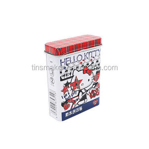 Boîte d'emballage en métal pour pansement adhésif avec couvercle à charnière Forme rectangulaire pour biscuits alimentaires Bonbons Aliments pour animaux de compagnie - Product Image 3