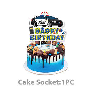 Décorations de fête sur le thème de la police, kit de décorations de fête de la police, bannière joyeux <span class=keywords><strong>anniversaire</strong></span>, ballons en latex, fournitures de fête pour enfants sur le thème des policiers - Product Image 3