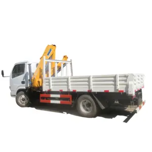 Dongfeng 4x2 4x4 3.2ton הידראולי לתפוס לבני מתקפל 2.5 טון knuckle בום משאית רכוב מנוף עבור מכירה - Product Image 1