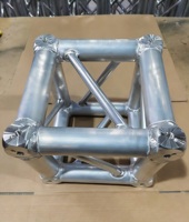 Structure de scène en treillis métallique pour éclairage intérieur, affichage, sonorisation pliable, en aluminium noir, pour sonorisation Line Array et DJ
