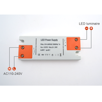 Shinyidun — adaptateur d'alimentation Led, ultra fin, 6W 12W 15W 20W 30W 40W 50W 60W AC 240V à cd 12V 24V