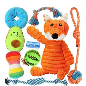 Ensemble de jouets en corde pour animaux de compagnie, 9 pièces, jouets de dentition en coton pour chiens, jeu interactif pour chiens - Product Image 1