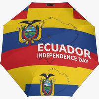Paraguas Plegable Automático Personalizado con Temática Nacional, Compra al por Mayor en Ecuador, Económico y en Grandes Cantidades