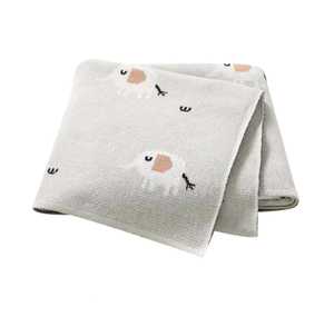 Manta de punto acrílica personalizada al por mayor para bebés, para portabebés, cochecitos y transporte de bebés y niños - Product Image 3