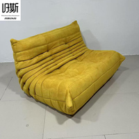 Canapé-lit Chesterfield en velours de style Mid-Century Modern, en forme de L, une place, inclinable – Durable, confortable, polyvalent, idéal pour la salle de sport