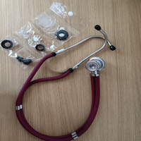 Stéthoscope médical professionnel de qualité supérieure à double tête en acier inoxydable et en plastique