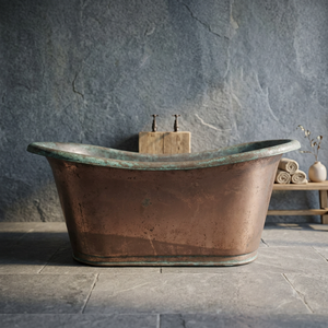 Baignoire ovale classique de luxe, design tendance, prix de gros, double baignoire autoportante en cuivre, offre spéciale - Product Image 3