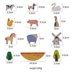 Giocattolo in Legno Creativo a Forma di Animali da Fattoria, Puzzle Montessori Colorato per l'Educazione Precoce - Product Image 6