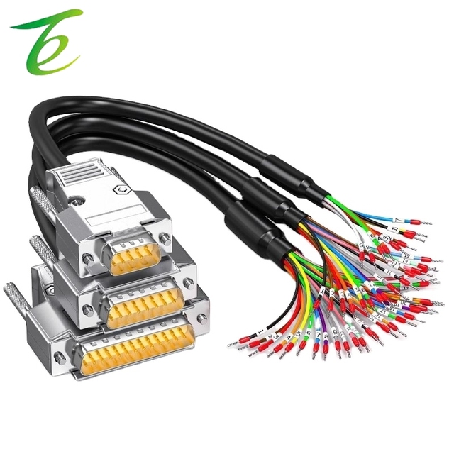 DB9 Serial Cable, 9-pin Male-to-female Breakout Cable; DB37 Cable; DB25, DB15, and DB26 Single-ended Cables with Numbered