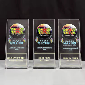 Trofeo in Cristallo Personalizzato con Scultura, Stampa a Colori e Design Triangolare Stereoscopico per Premiazioni - Product Image 4